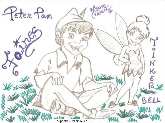 Mundo de fantasia<3 by Elenuş - Peter Pann & Tinkerbell - Fan art<3